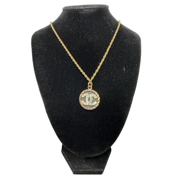 Authentic CHANEL Gold Tone CC Necklace - Picture 1 of 3